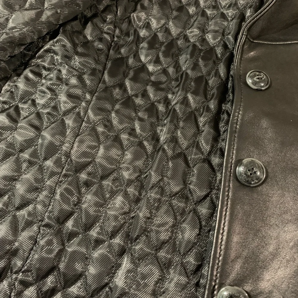 🖤 Like NEW! Wilsons Black Genuine Leather Full Knee Length Coat, L,Large - Picture 3 of 9